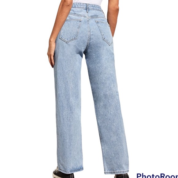 Shein High Waisted Distressed Baggy Boyfriend Jeans - Picture 2 of 11